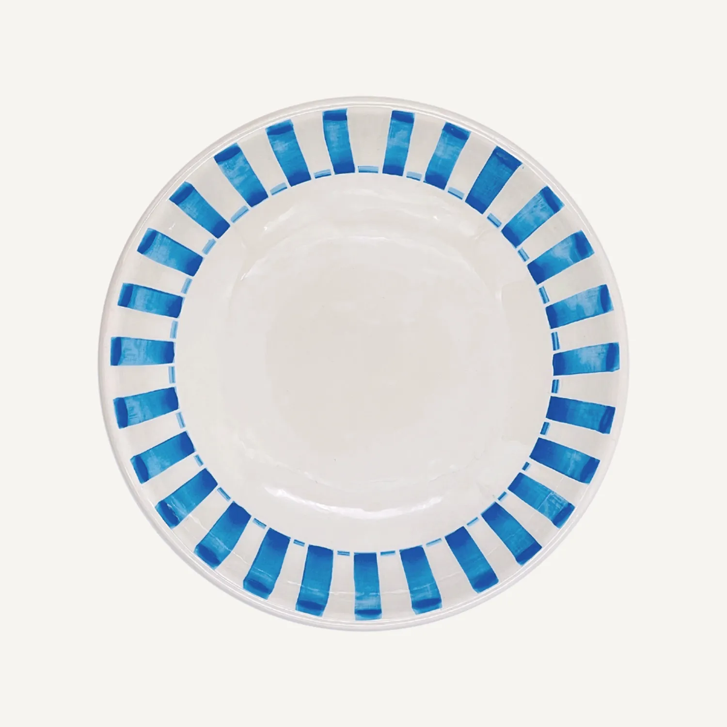 Light Blue Stripes Pasta Bowl