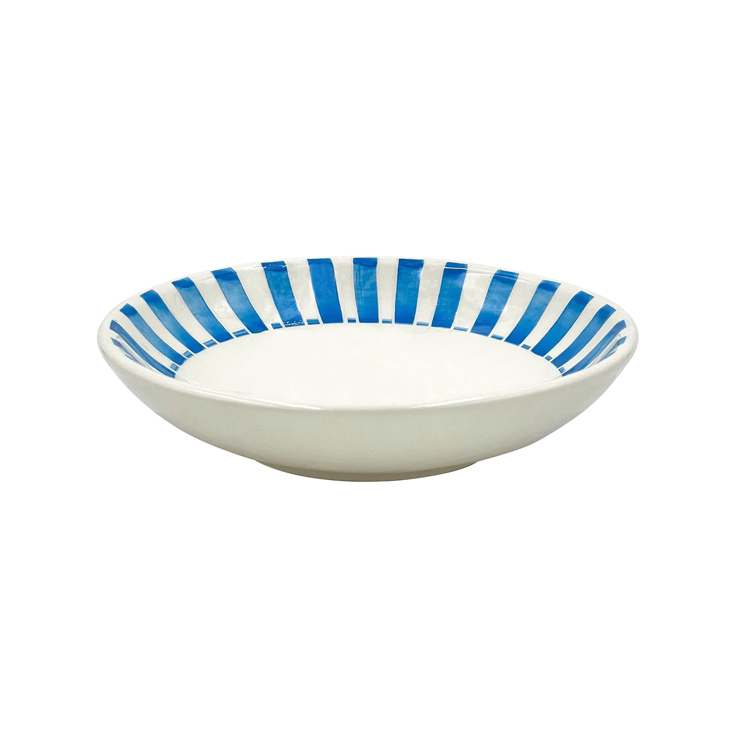 Light Blue Stripes Pasta Bowl