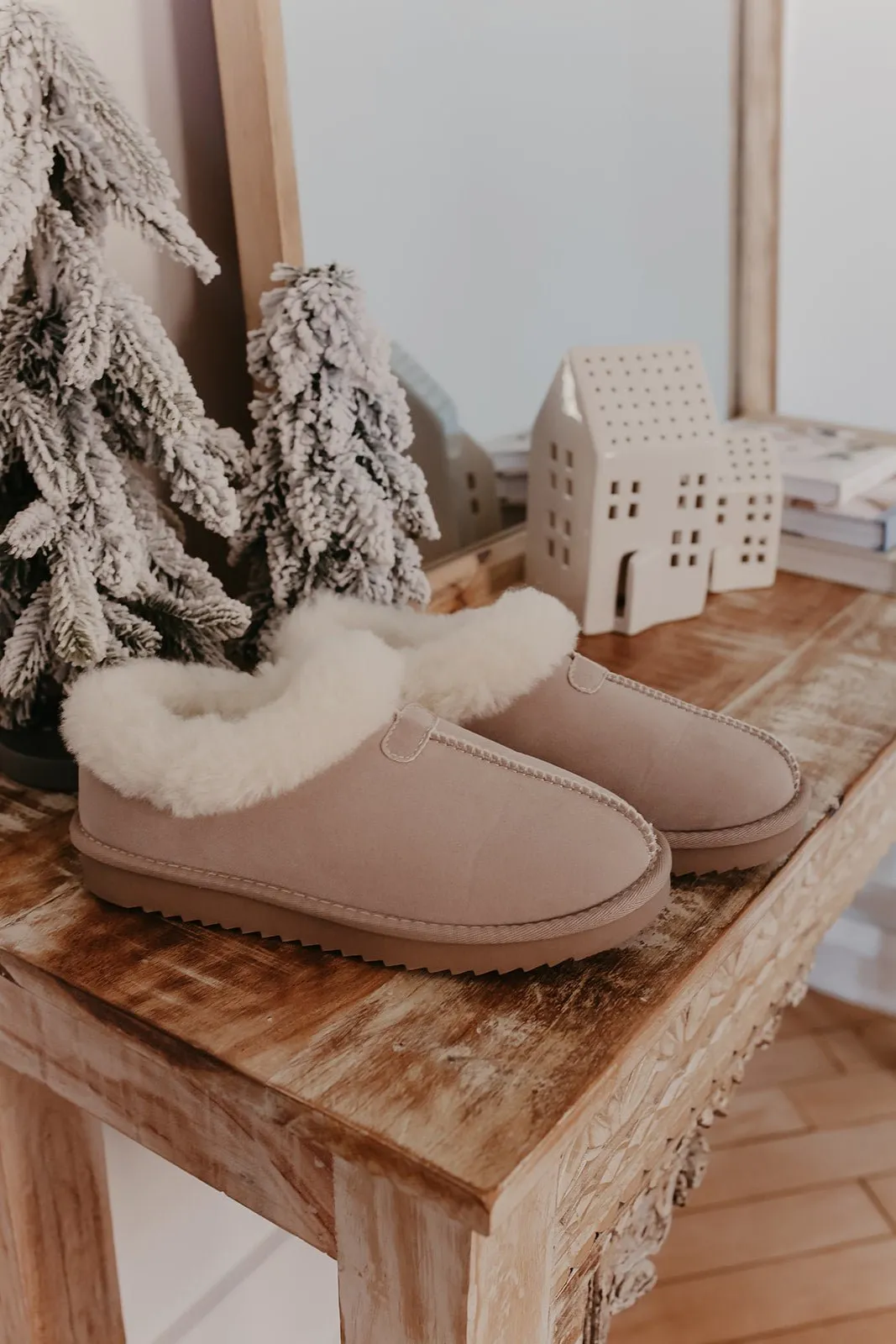 Light Grey Debra Fuzzy Clogs