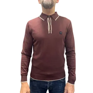 Lineker Berry Long-Sleeved Knitted Polo