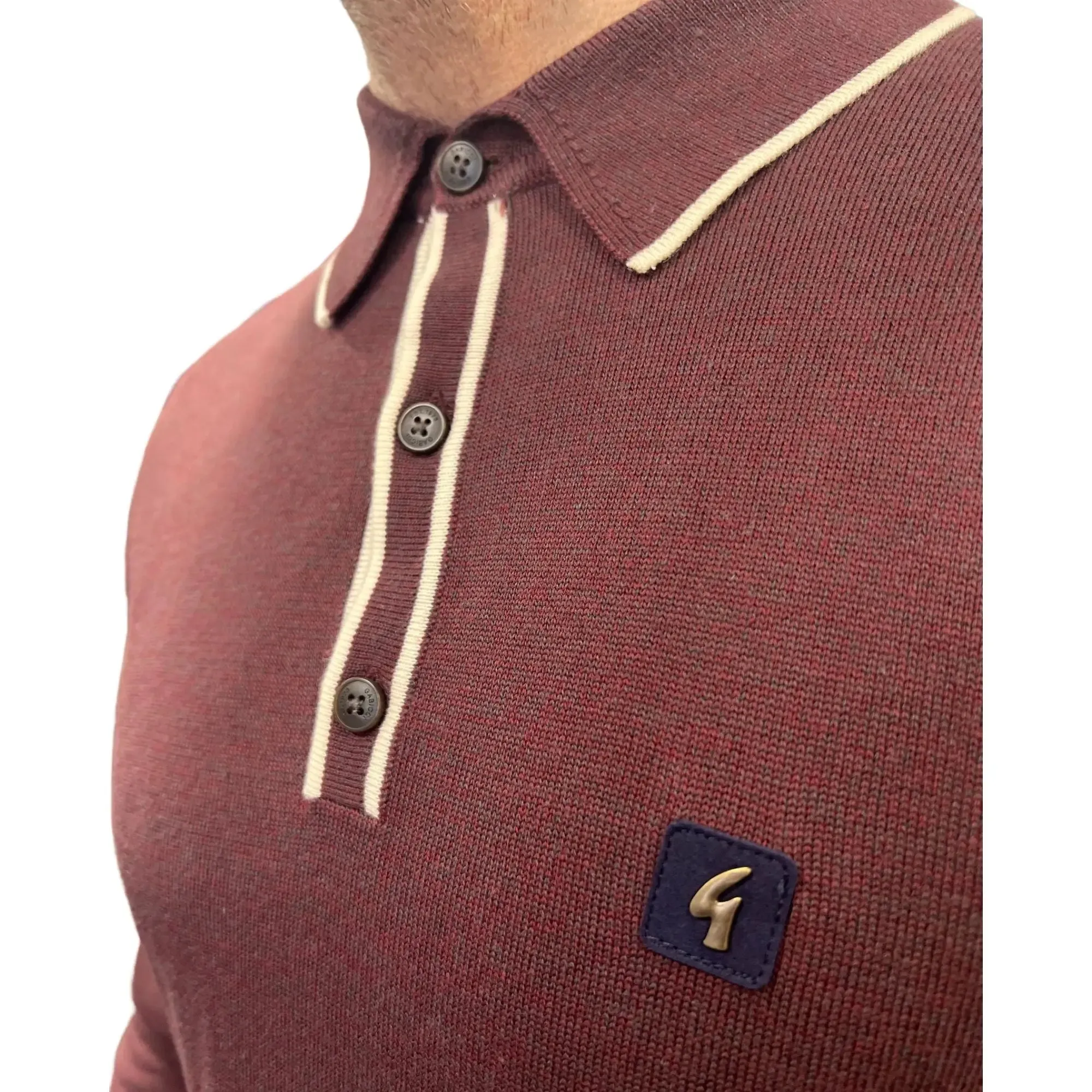 Lineker Berry Long-Sleeved Knitted Polo