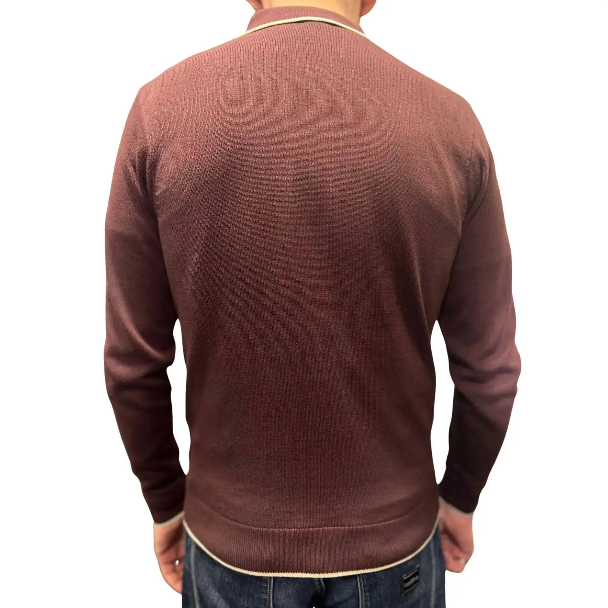 Lineker Berry Long-Sleeved Knitted Polo