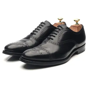 'London' Black Leather Oxford Semi Brogues UK 7.5 F