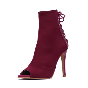 Louane bordeaux - Talons stilettos slim - Prête à expédier