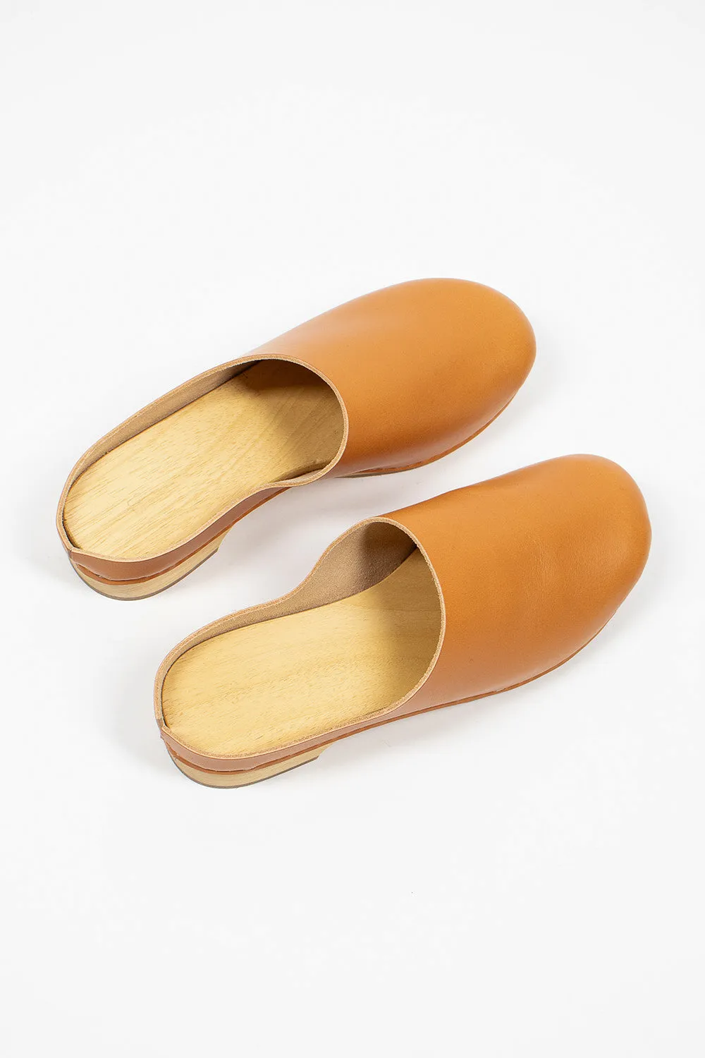 Low Leather Clog Natural