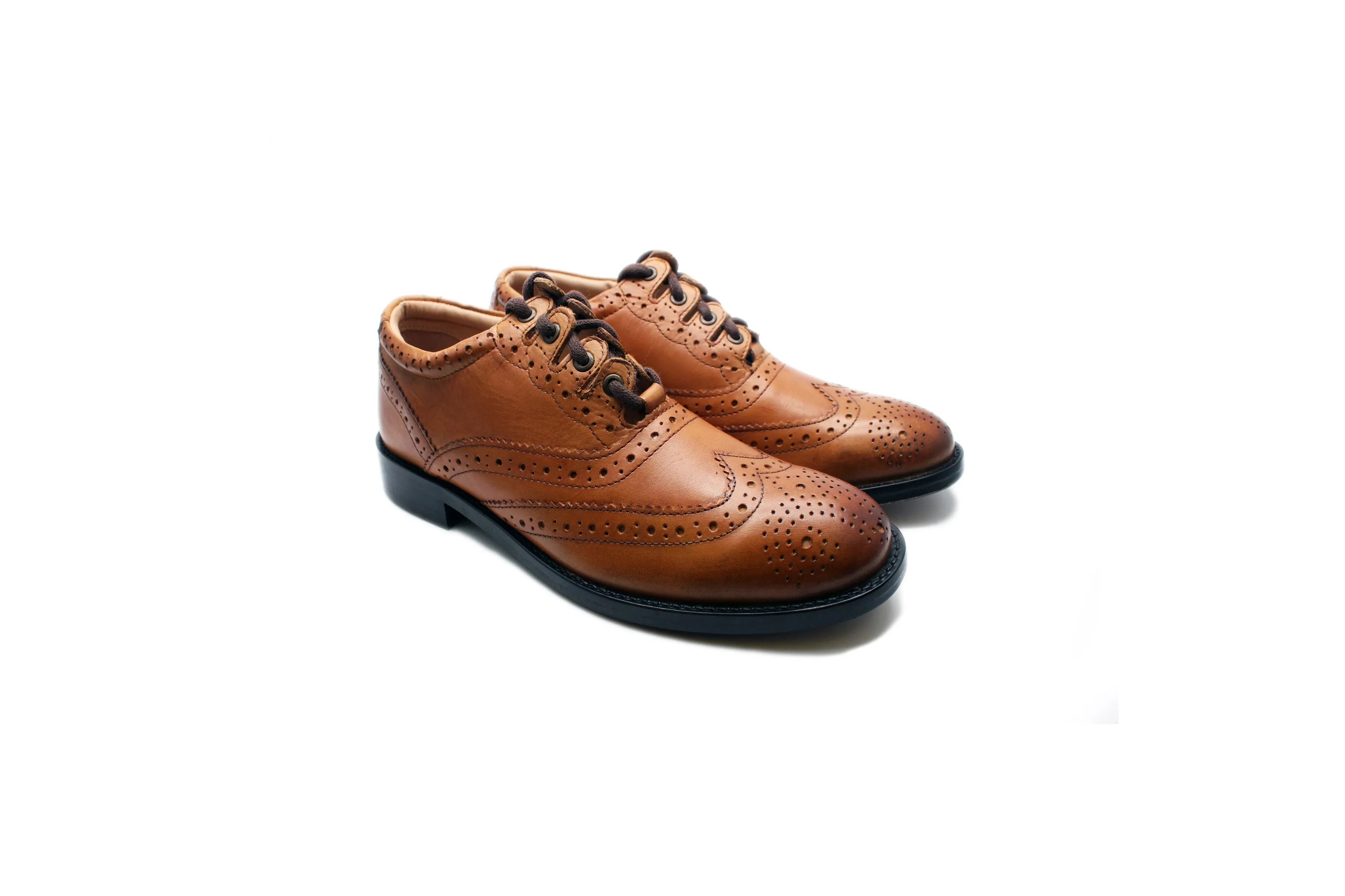 Luxury Ghillie Brogues - Tan - CLEARANCE