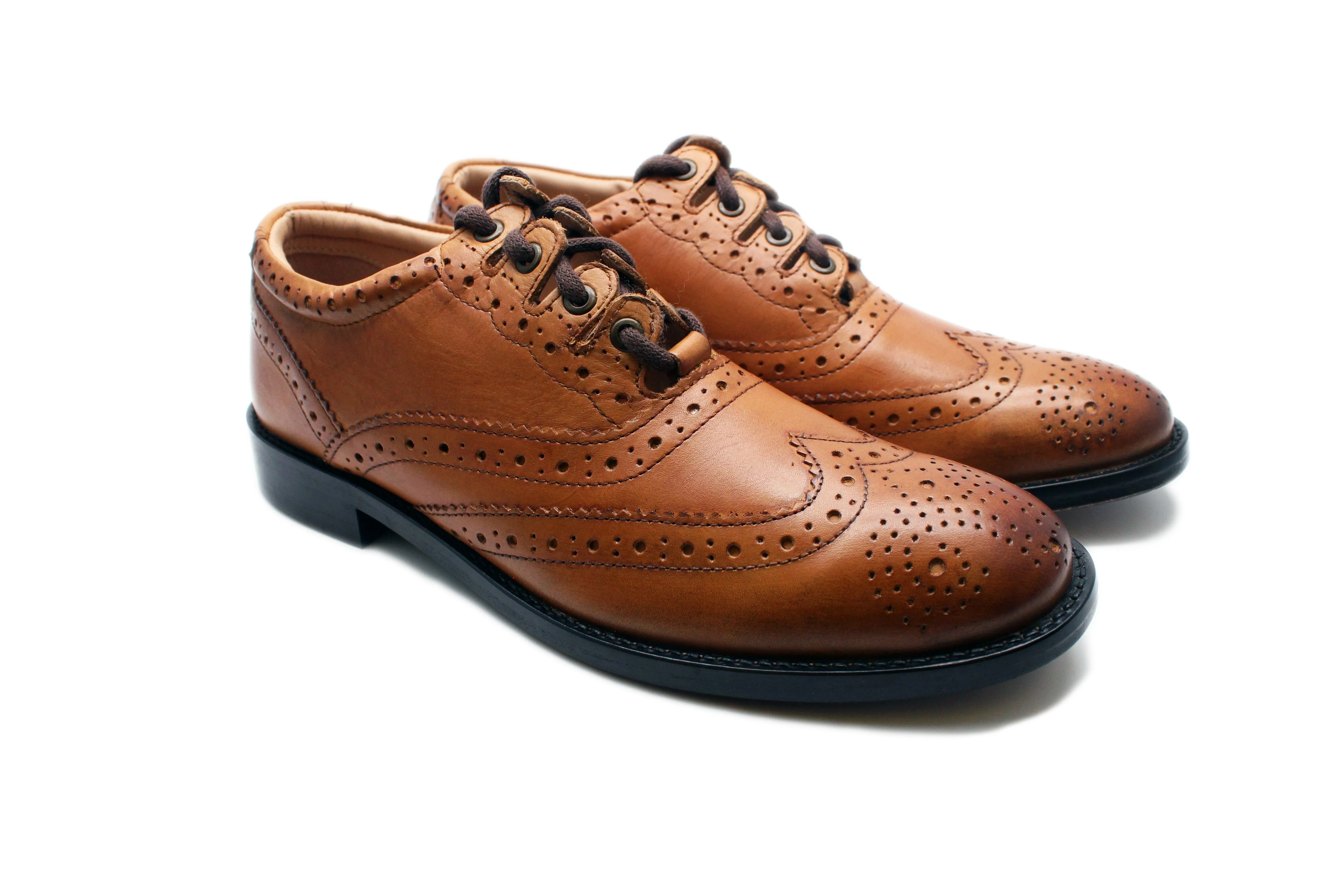 Luxury Ghillie Brogues - Tan - CLEARANCE