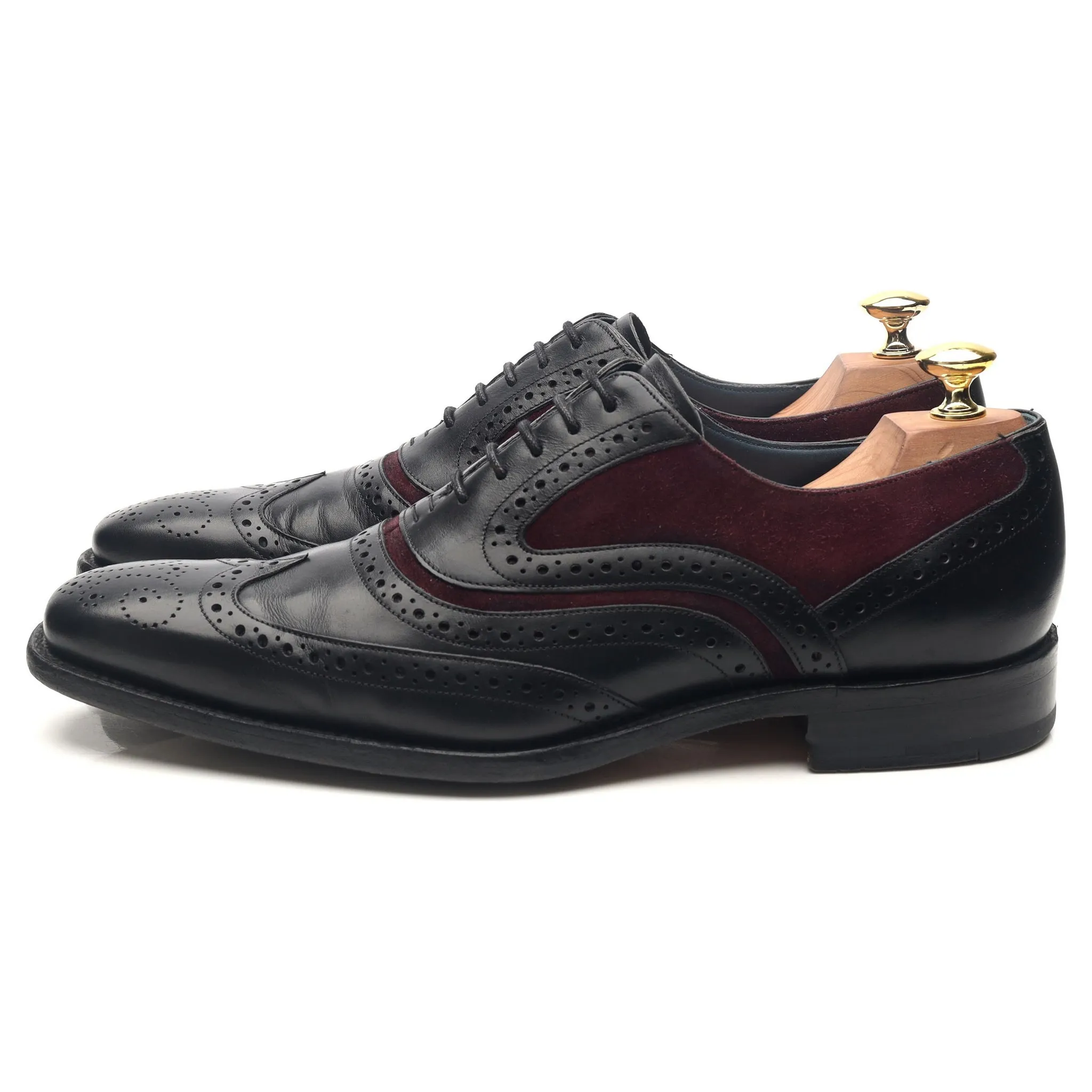 'McClean' Black Leather Brogues UK 8 F