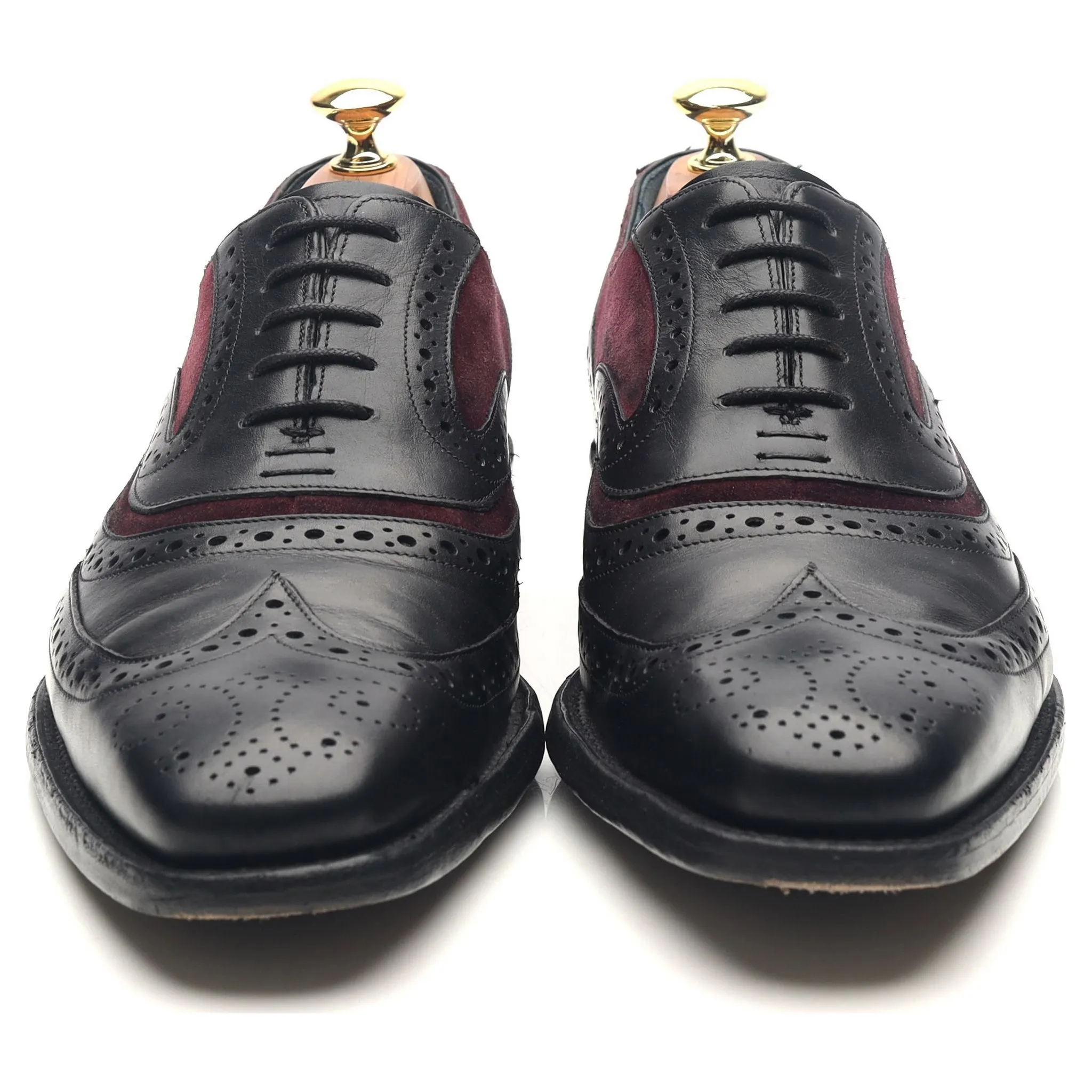 'McClean' Black Leather Brogues UK 8 F