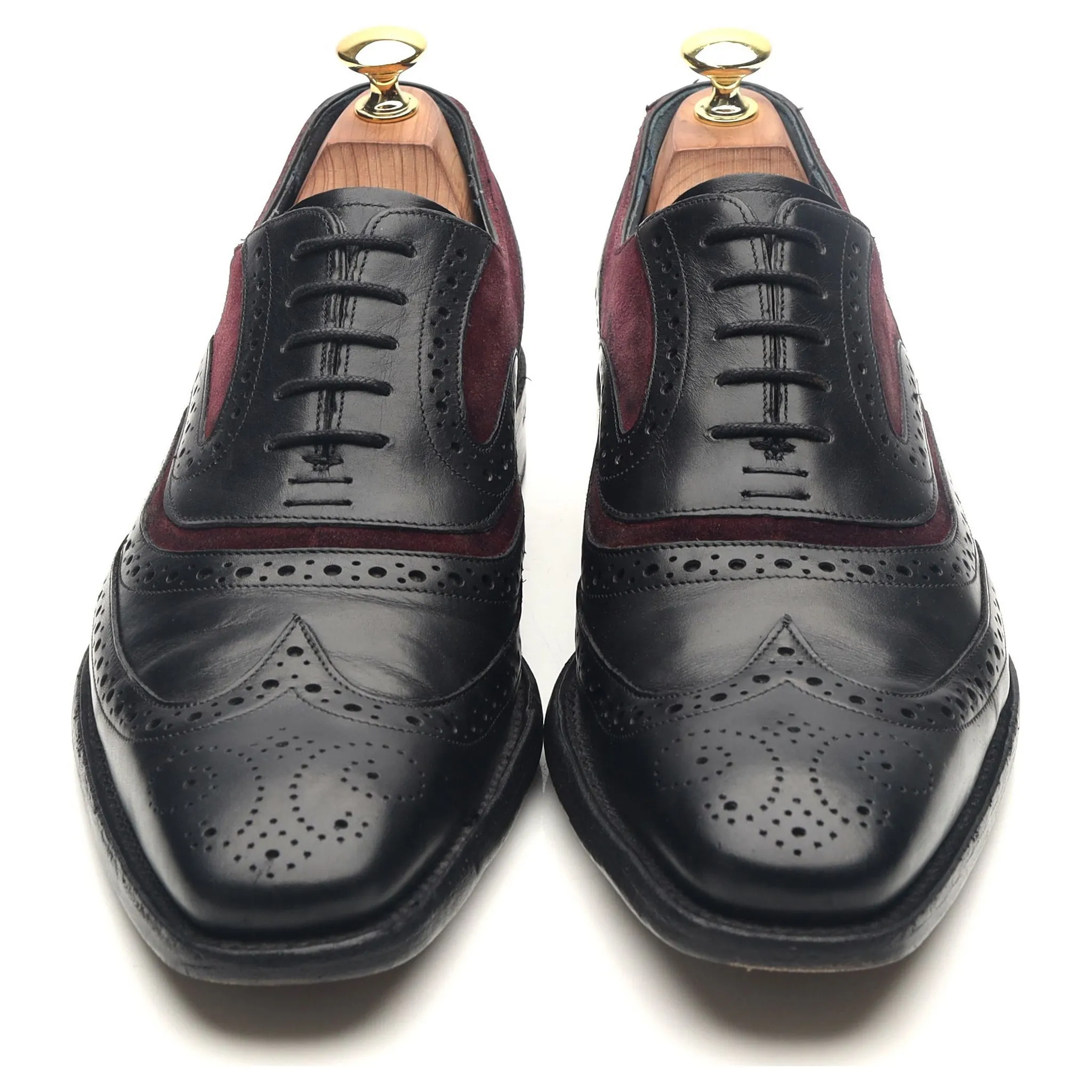 'McClean' Black Leather Brogues UK 8 F