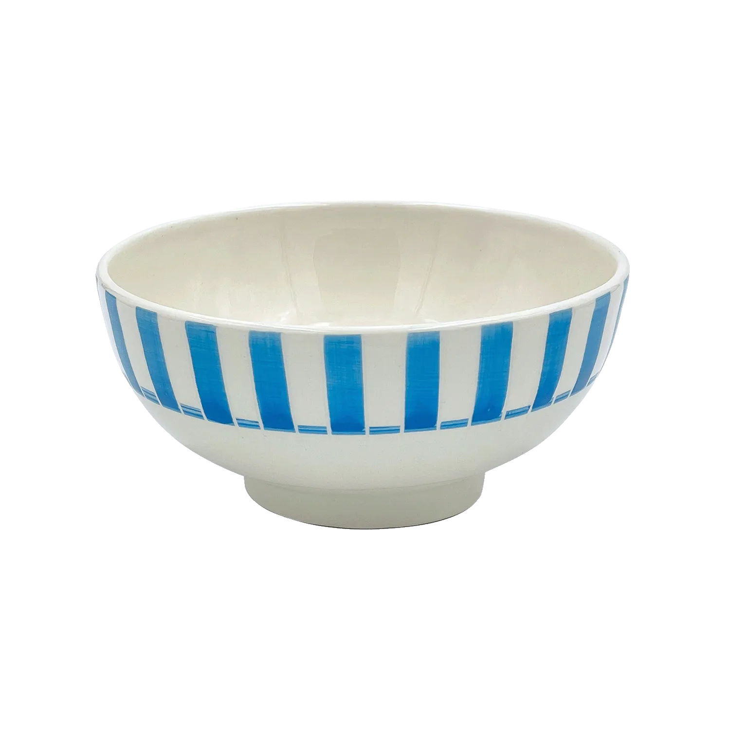 Medium Light Blue Stripes Bowl