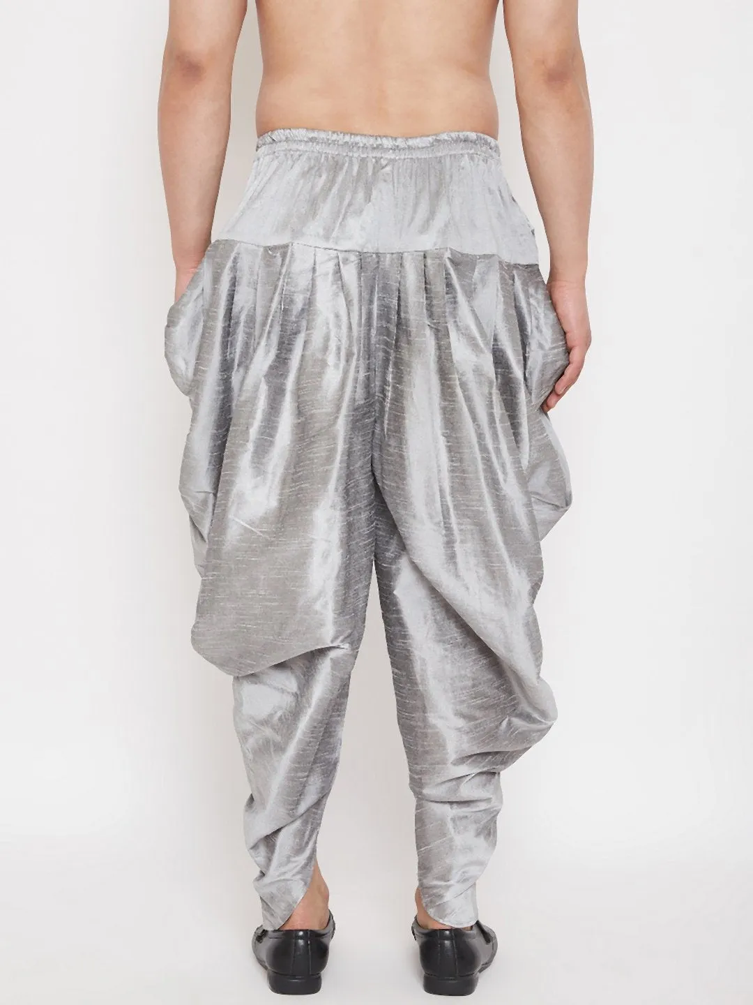 Men's Grey Cowl Dhoti - Vastramay