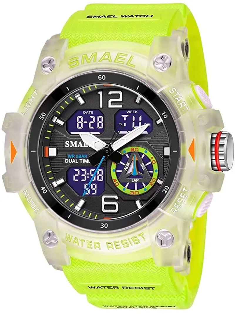 Men's Sports Outdoor Waterproof Wrist Watch with Multi Functions including LED