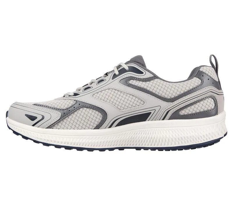 Men's Wide Fit Skechers 220034 Go Run Consistent Running Trainers - Grey/Navy - Goga Mat