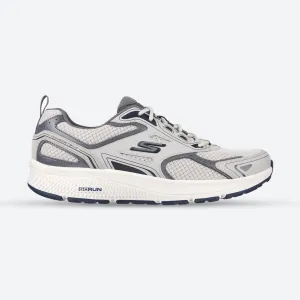 Men's Wide Fit Skechers 220034 Go Run Consistent Running Trainers - Grey/Navy - Goga Mat