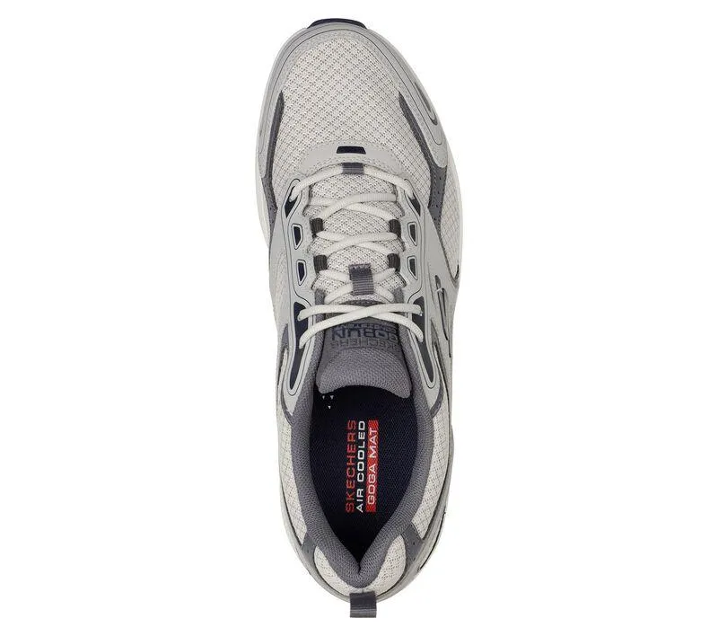 Men's Wide Fit Skechers 220034 Go Run Consistent Running Trainers - Grey/Navy - Goga Mat