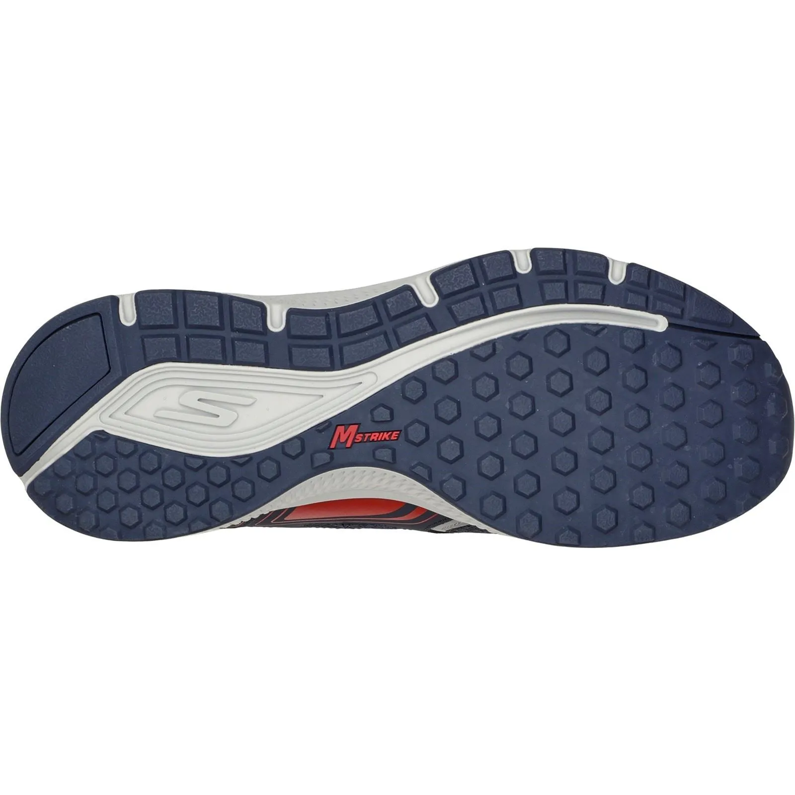 Men's Wide Fit Skechers 220034 Go Run Consistent Wide Trainers - Navy/Red