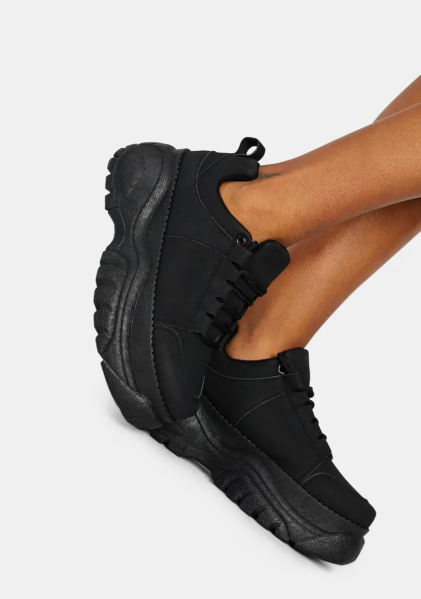 Midnight Soar High Platform Sneakers