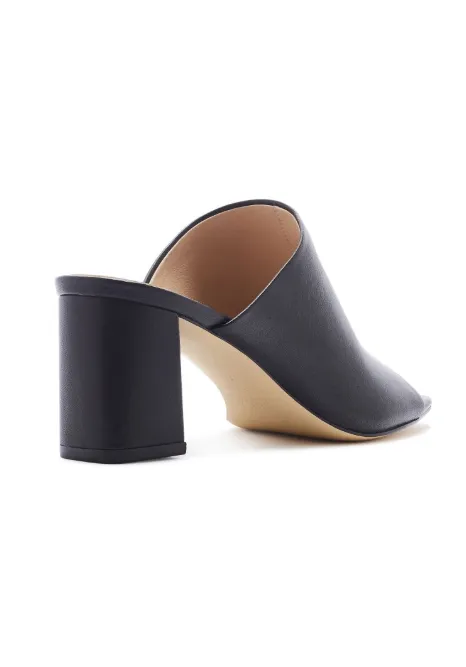 Mila Peep Toe Mule - Black