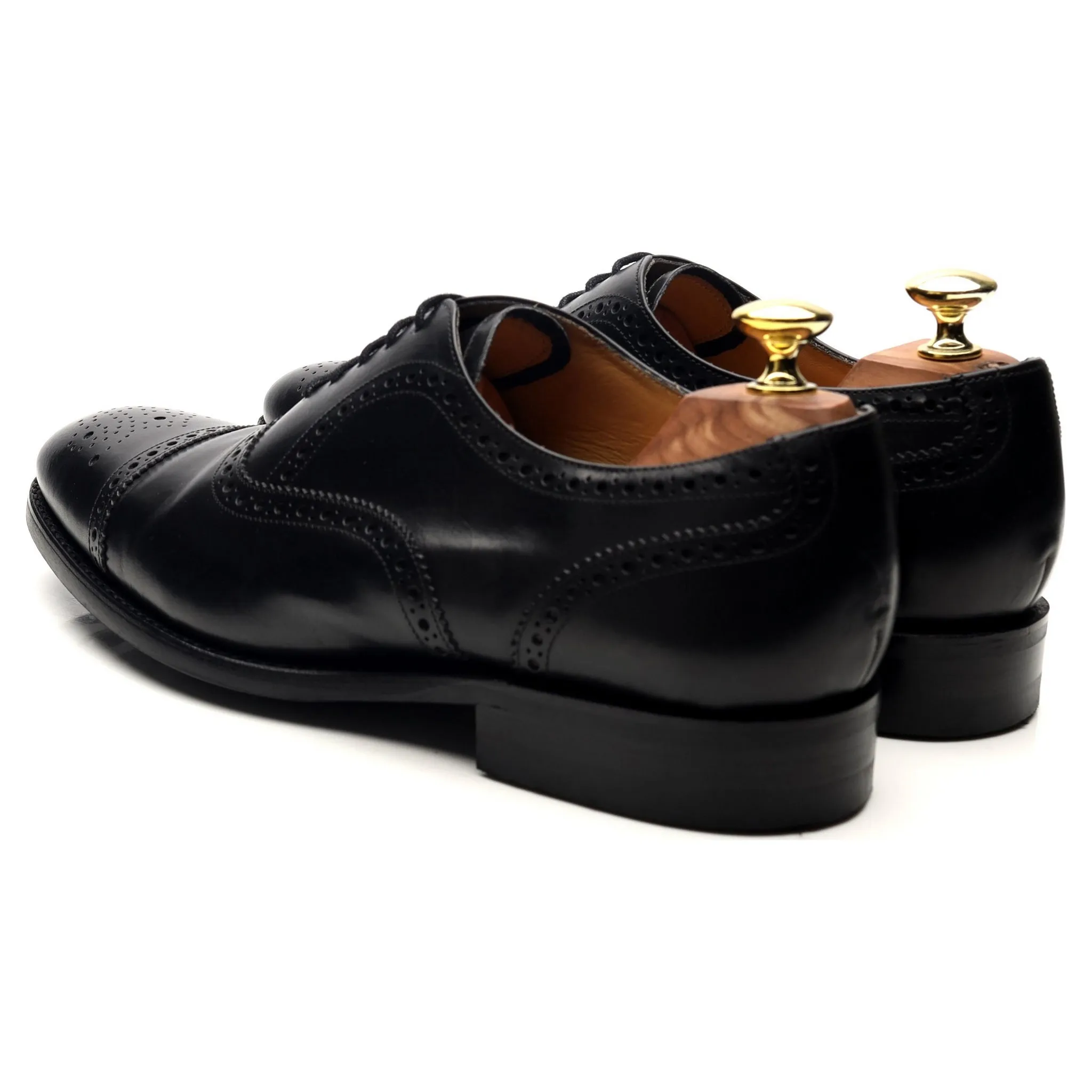 'Mirfield' Black Leather Oxford Brogues UK 7.5 F