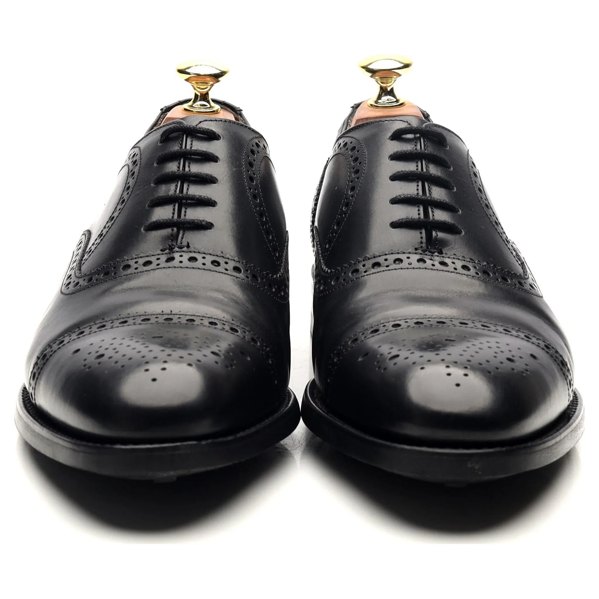 'Mirfield' Black Leather Oxford Brogues UK 7.5 F