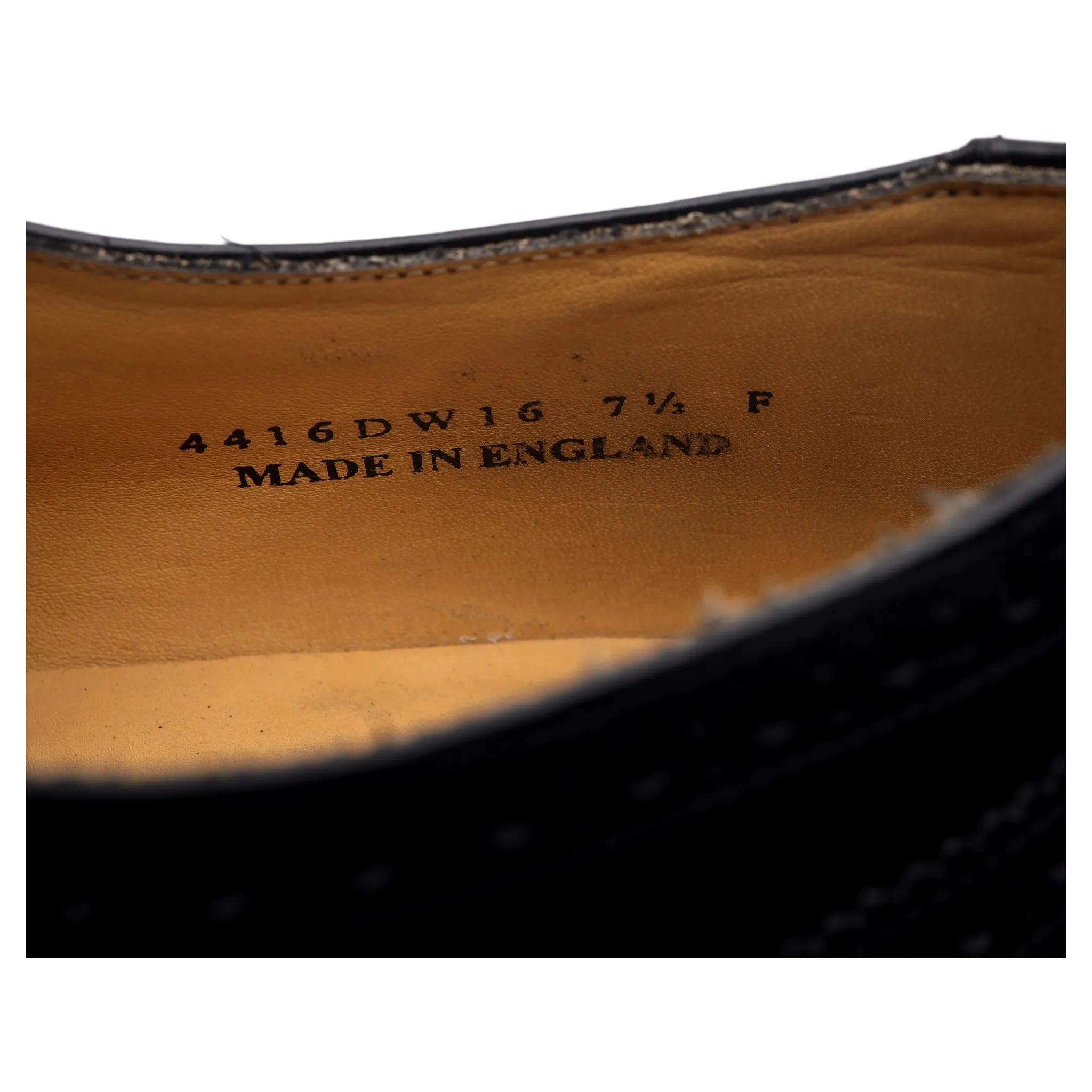 'Mirfield' Black Leather Oxford Brogues UK 7.5 F