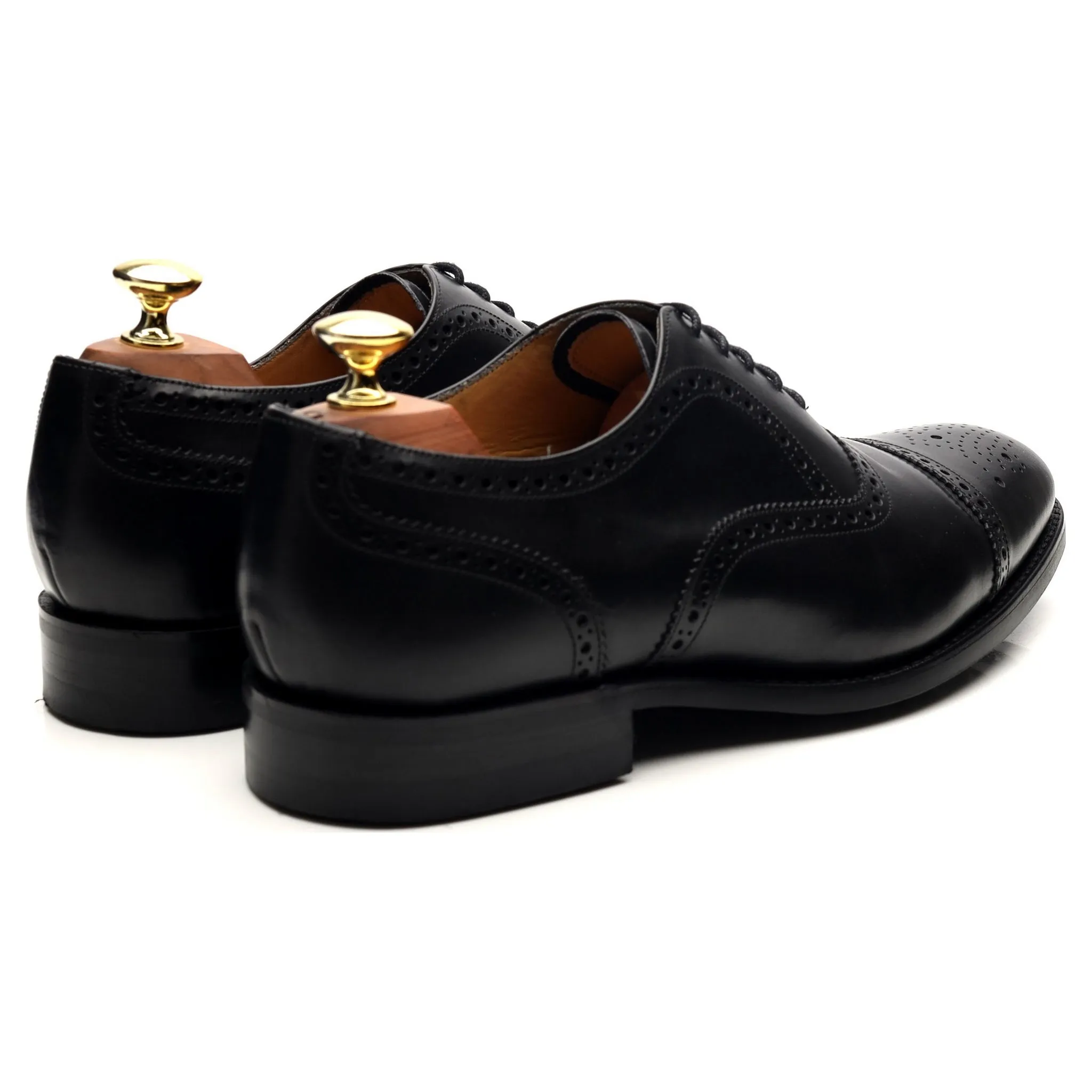 'Mirfield' Black Leather Oxford Brogues UK 7.5 F