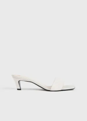 Moiré mule sandals off-white