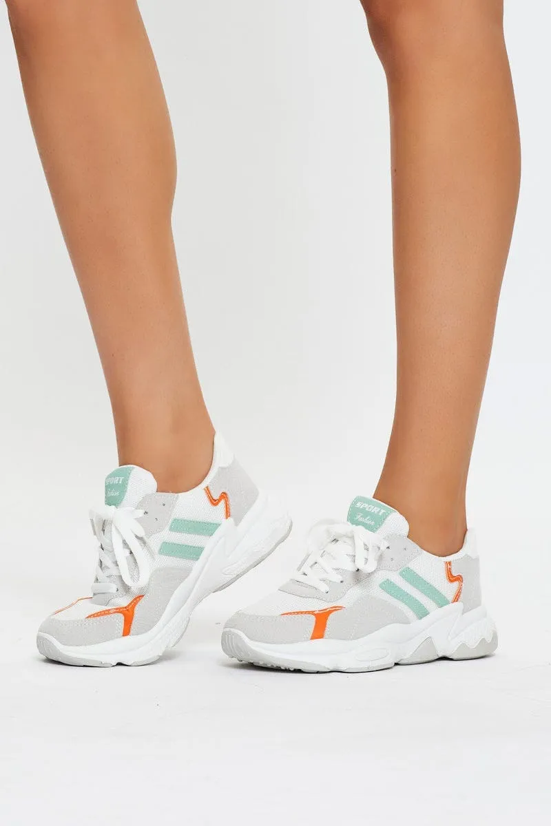 Multi Colour Colourblock Chunky Sneakers