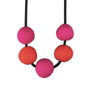 multi colour short felt necklace: chunky 5fb necklace