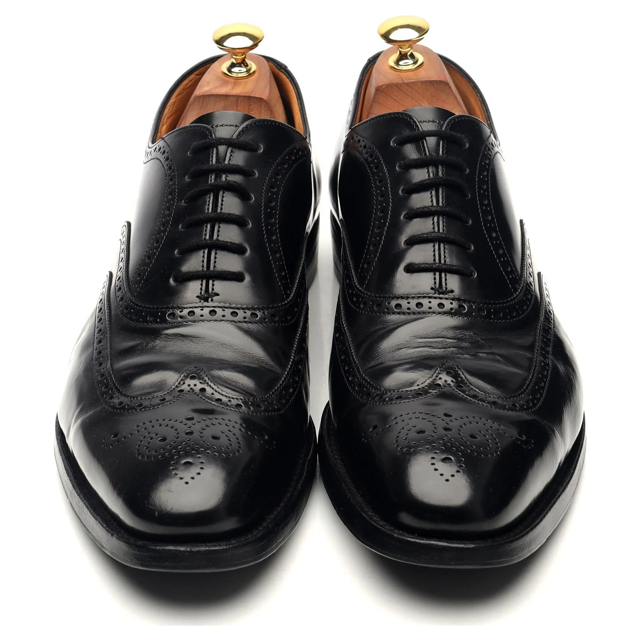 'New York' Black Leather Oxford Brogues UK 10 G