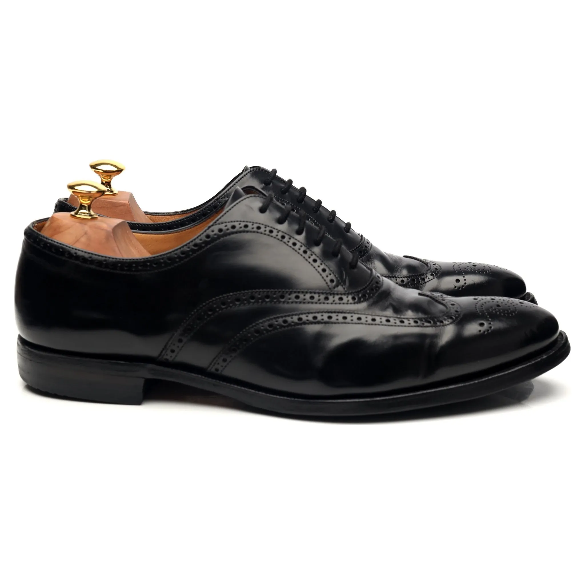 'New York' Black Leather Oxford Brogues UK 10 G