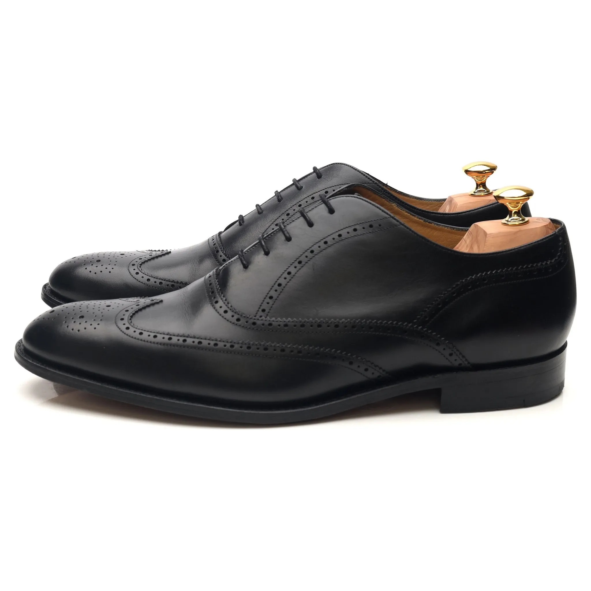 'Newport' Black Leather Brogues UK 12 G