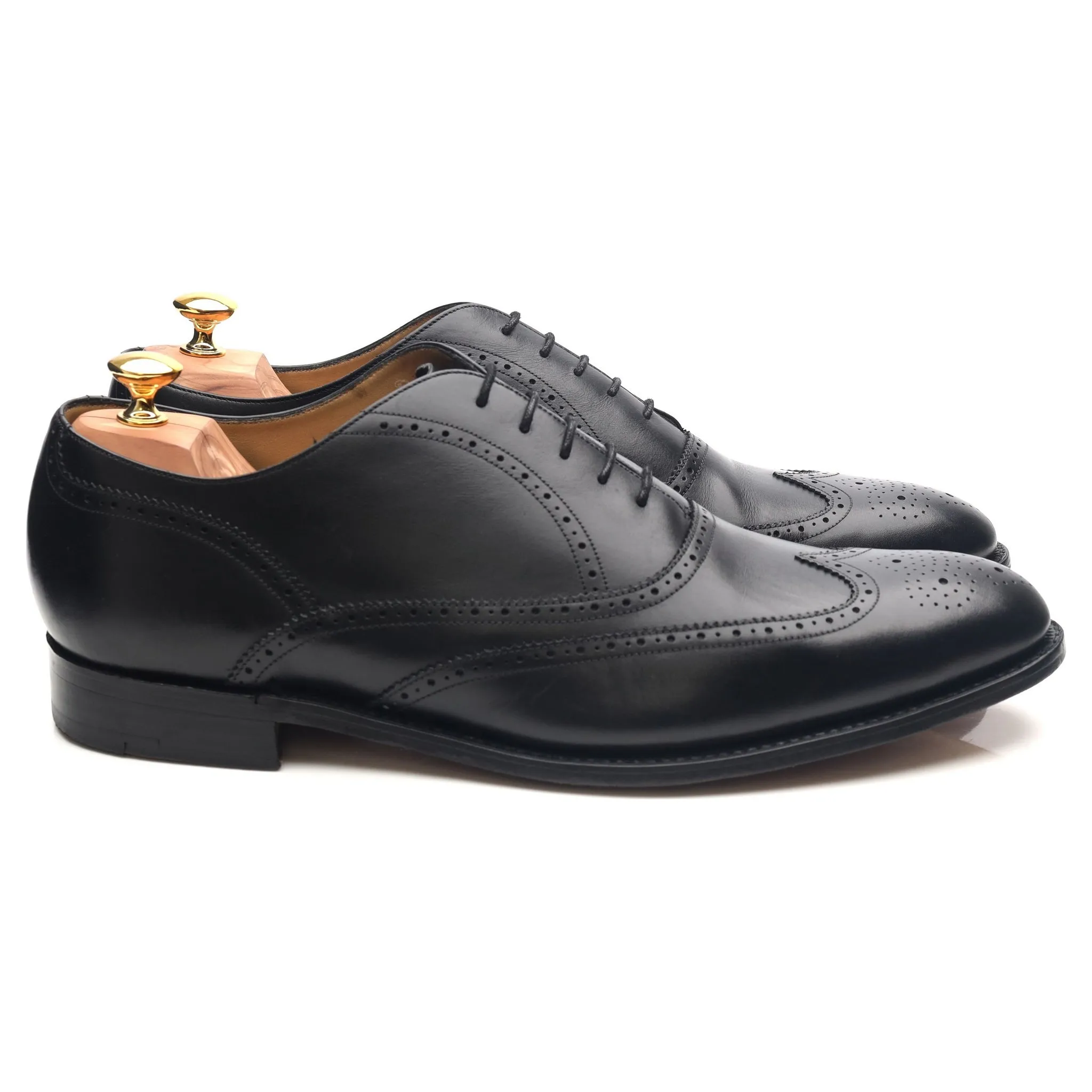 'Newport' Black Leather Brogues UK 12 G