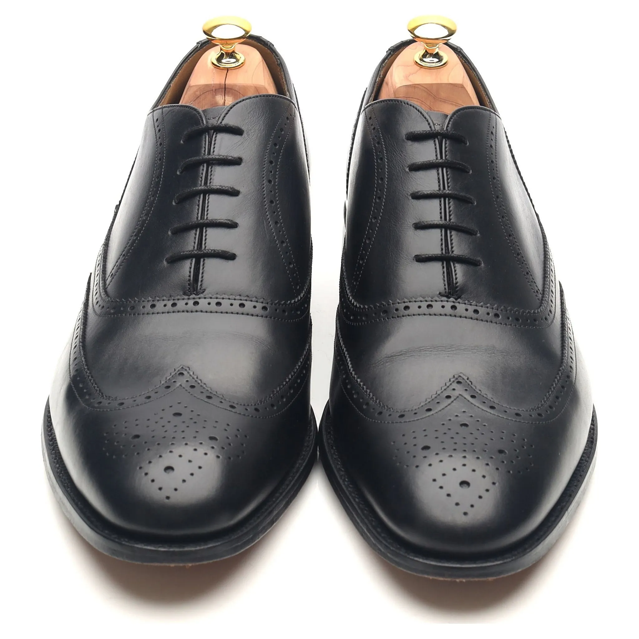 'Newport' Black Leather Brogues UK 12 G