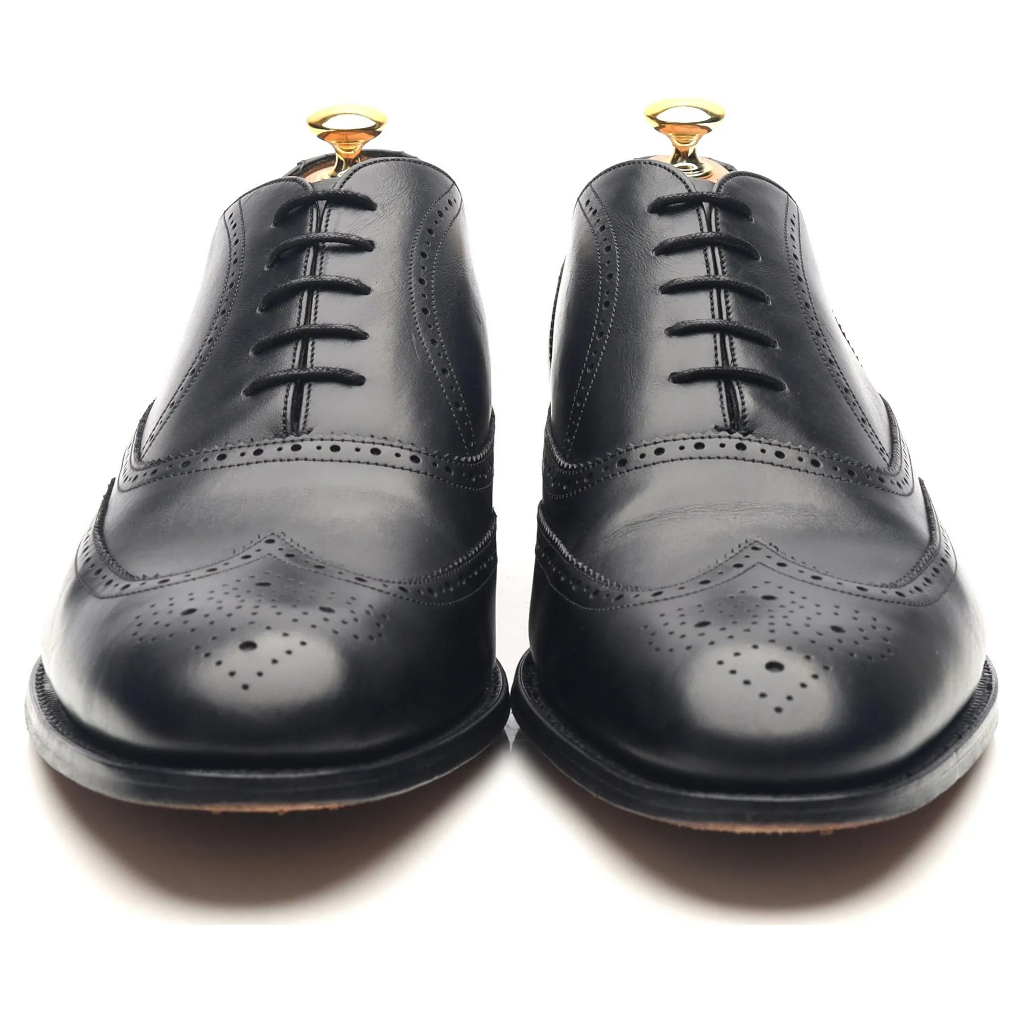 'Newport' Black Leather Brogues UK 12 G