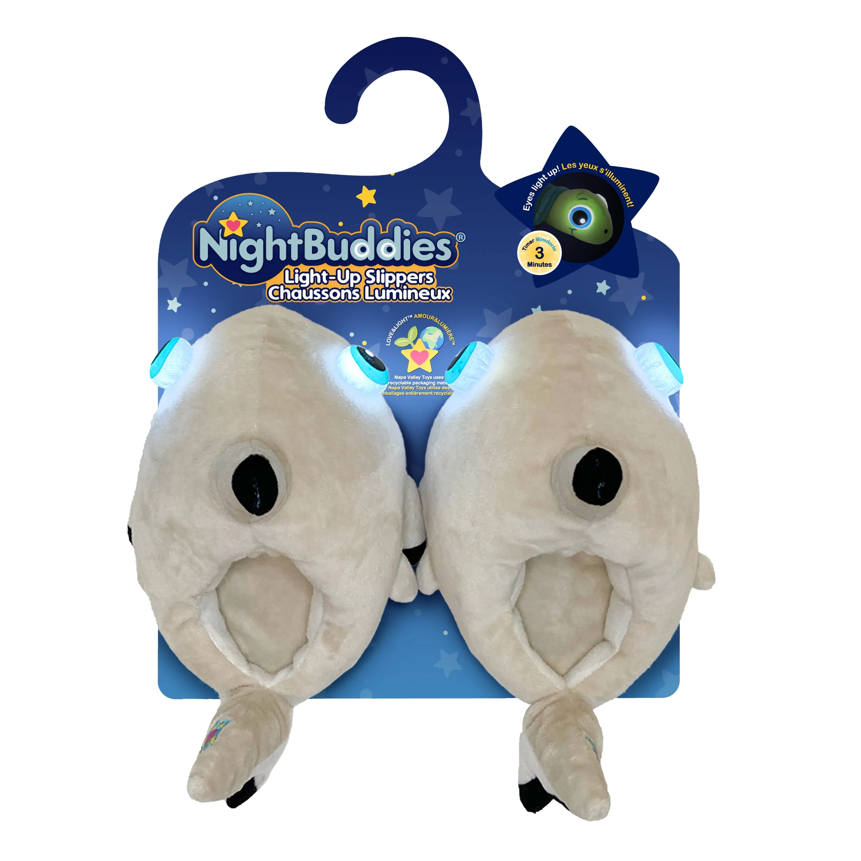 NightBuddies - Shark Light-up Slippers