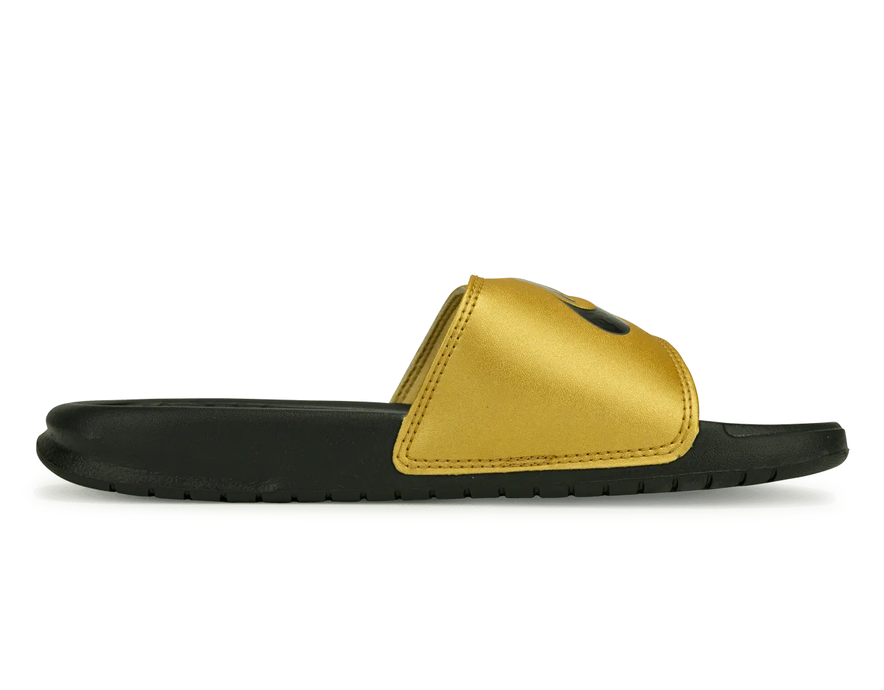 Nike Women's Benassi JDI Sandal Black/Metallic Gold