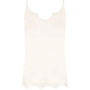 Off- white lace strap top