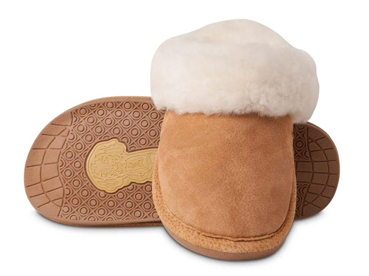 'Old Friend Footwear' Women's Scuff Slipper - Chestnut