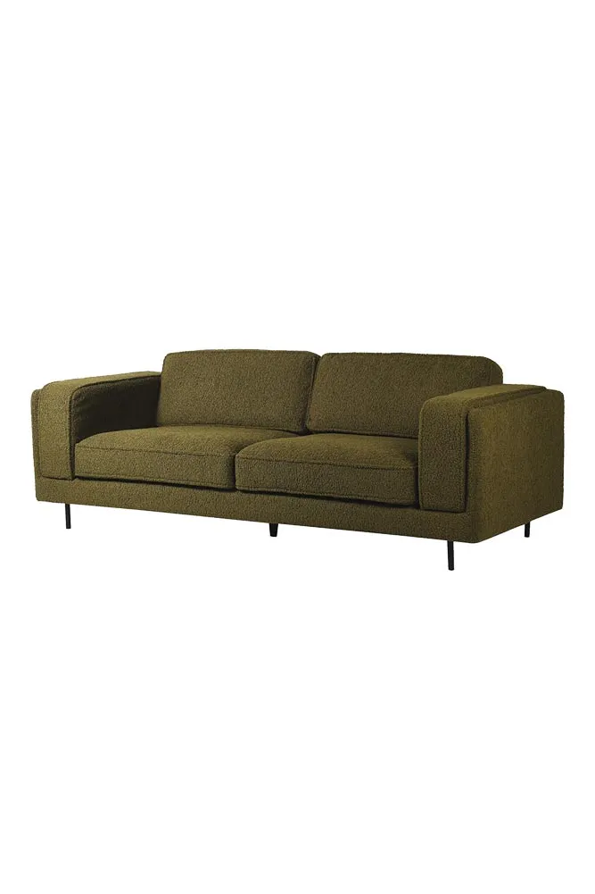 Olive Chunky Boucle Sofa