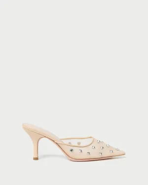 Paloma Cream/Crystal Mesh Mule