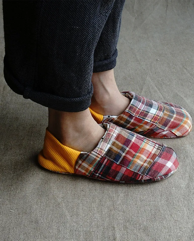 Patchwork Slipper Dobby Cloth / Red