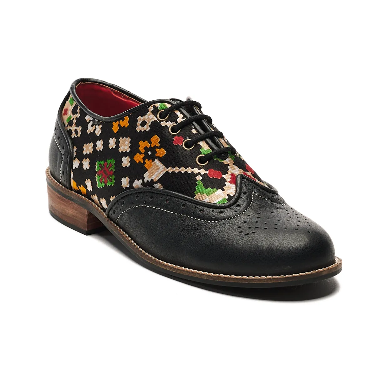 Patola Brogues Women – Coal