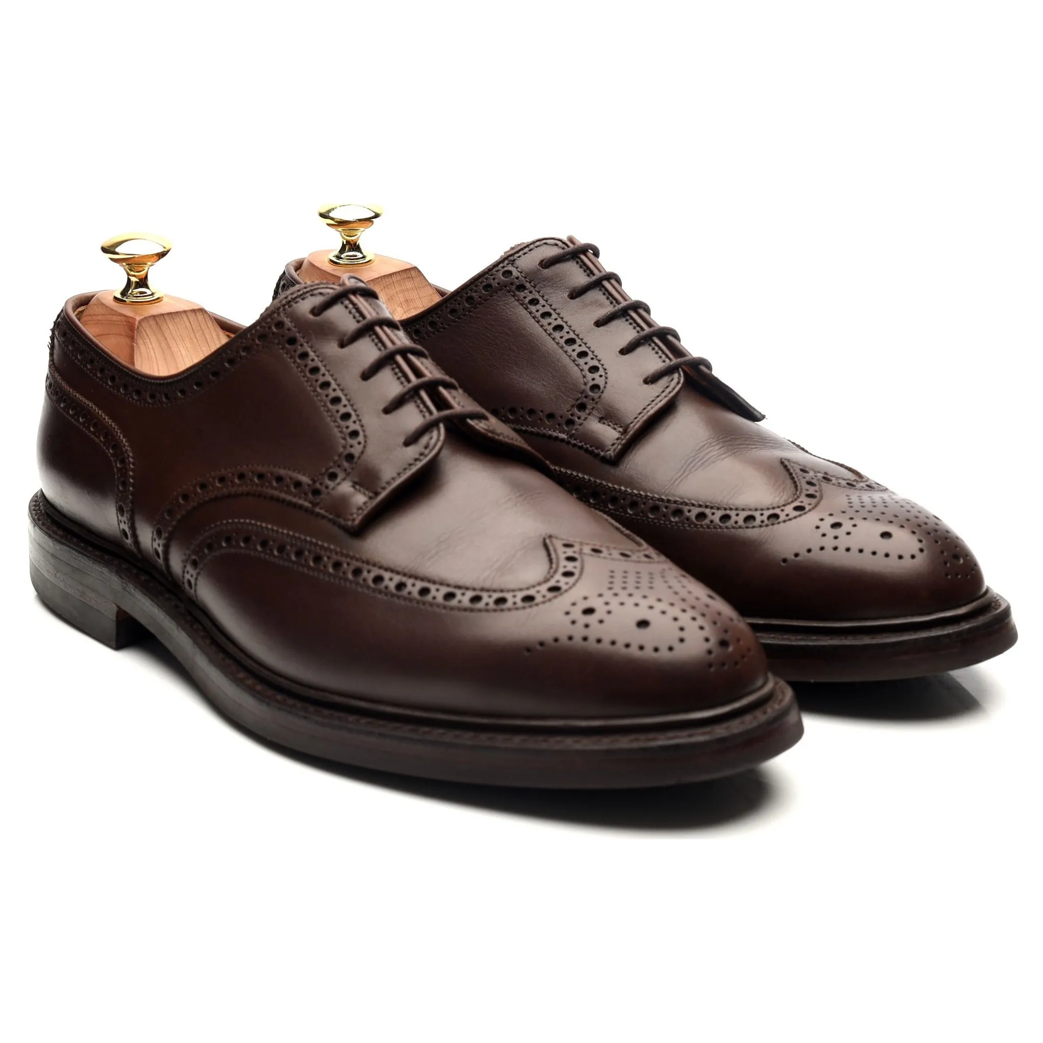 'Pembroke' Dark Brown Leather Derby UK 8.5 E