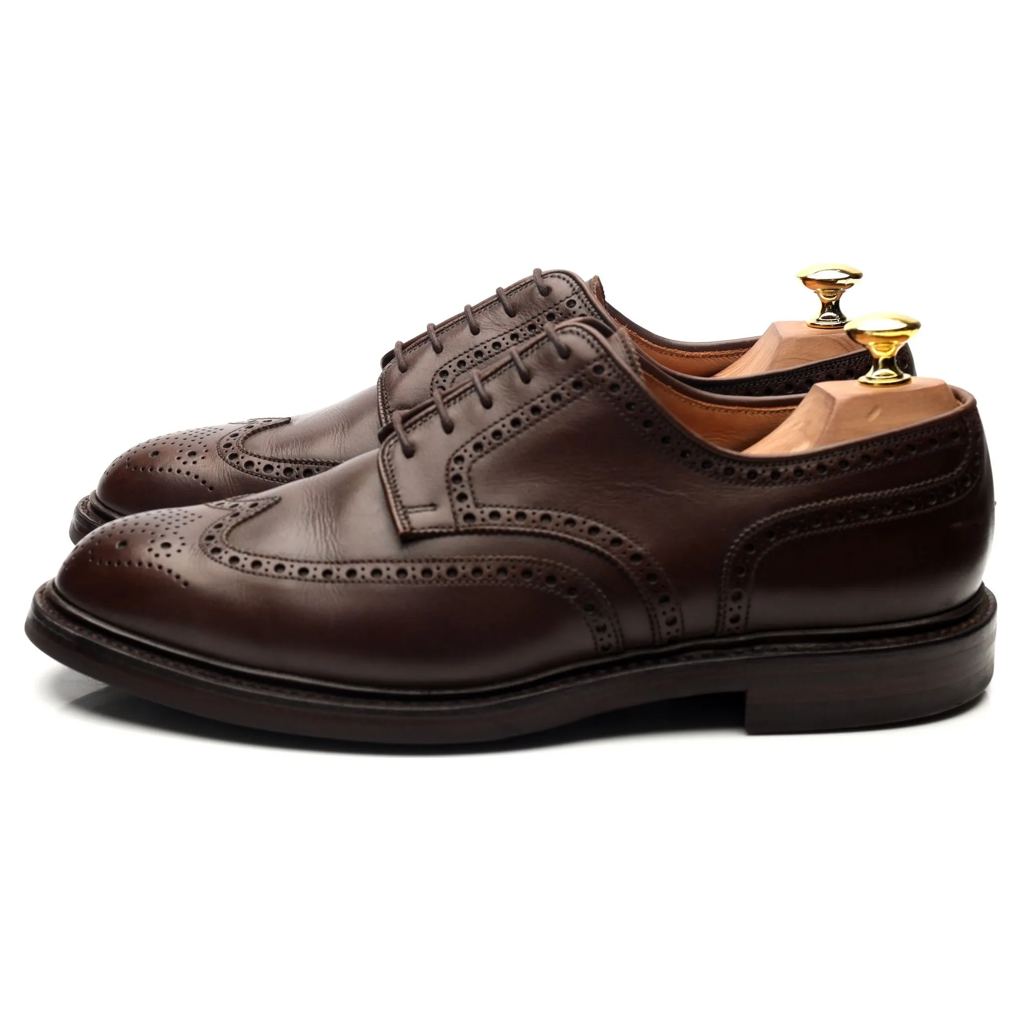 'Pembroke' Dark Brown Leather Derby UK 8.5 E