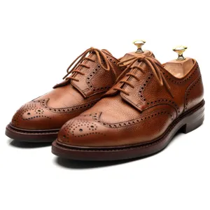 'Pembroke' Tan Brown Leather Derby Brogues UK 8 E