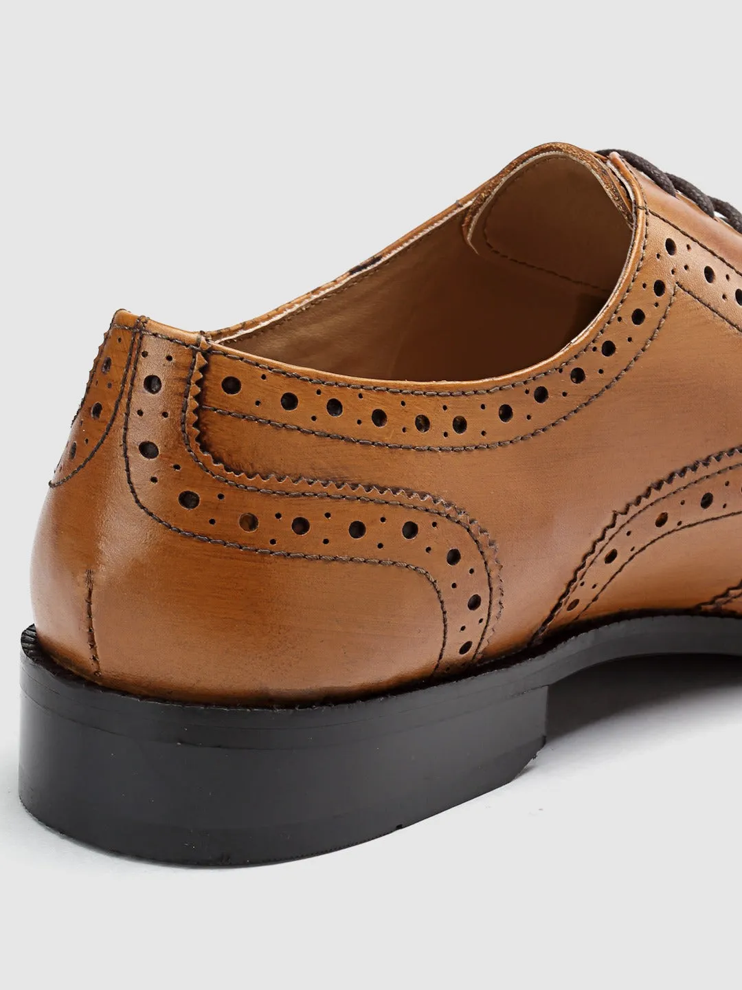 Perforated Leather Formal Brogues