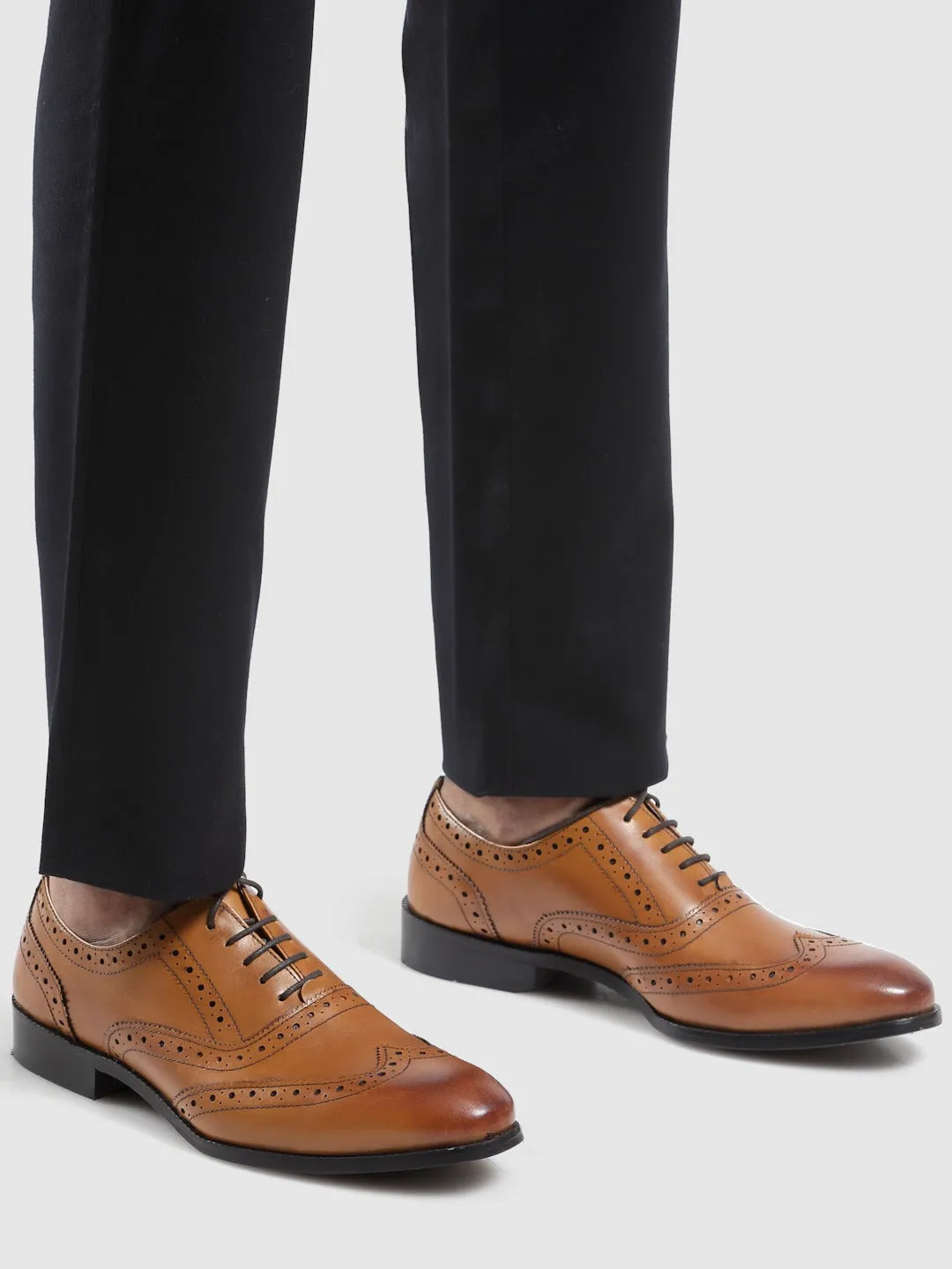 Perforated Leather Formal Brogues