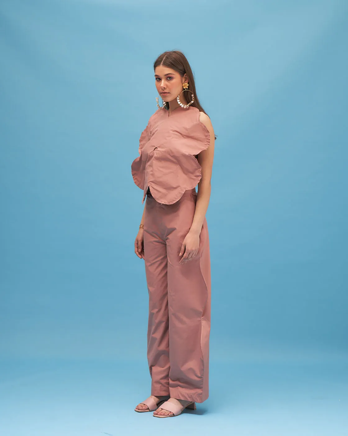 Petunia Scalloped Tube Top And Pant Set